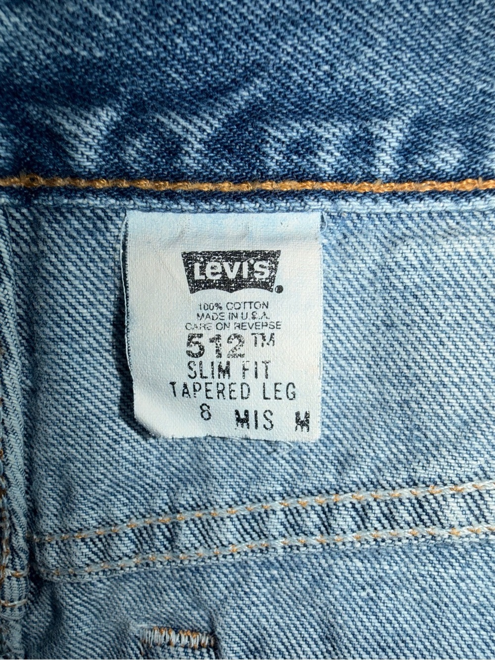 Vintage 90s Levi's 512 Slim Fit Tapered Leg Mom Jeans Made in USA - Misses 8 M - Picture 8 of 10